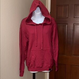 American Giant Vintage Unisex Beet Red Pullover Sweatshirt Hoodie Size Small
